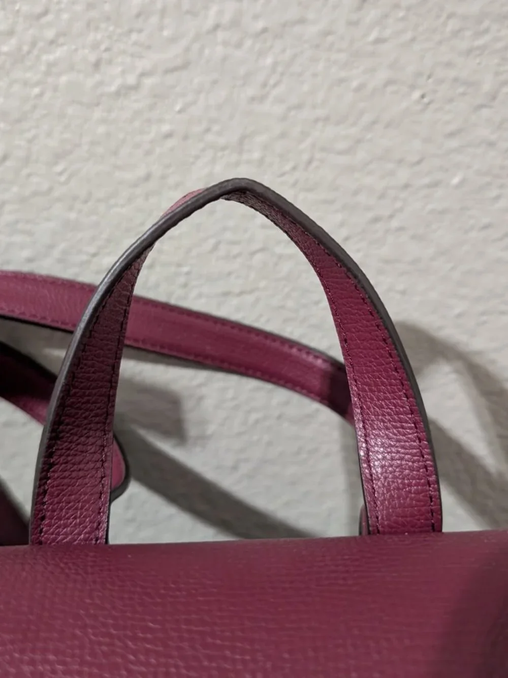 Kate Spade Darcy Flap Backpack Grain Leather WKR00548 Burgundy Drawstring